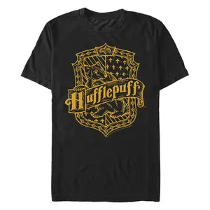 Men's Harry Potter Hufflepuff Lined Crest T-Shirt