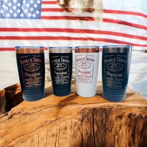 Donald Trump DT #45 #47 POTUS commemorative 20oz Tumbler - Laser Engraved Collectors Travel Mug / Tumbler with Lid Drinkware Flasks Bottled Water Bottles