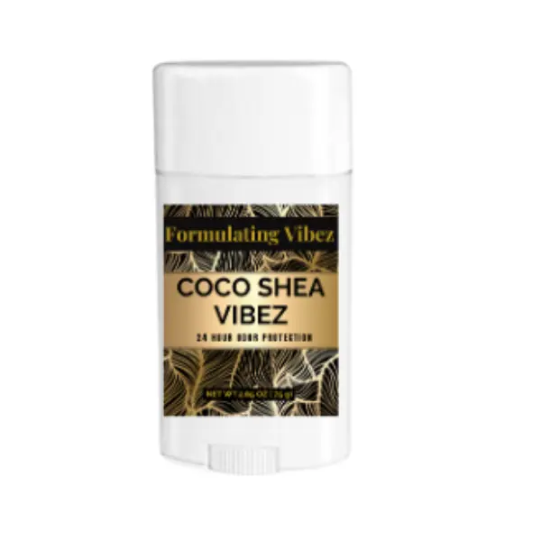 24HR Vegan Deodorant | Charcoal + Coconut + Avocado Blend | Gentle Clay & Shea Formula | Body Care for Men & Women | Moisture Control for Sensitive Skin
