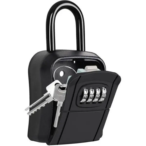 Portable Key Lock Box, Key Holder Safe Security Lock Box for Indoor, Outdoor, Garage, Garden, Store