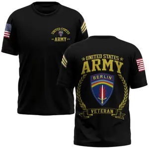 United States Army Berlin Veteran Shirt Military Pride Graphic Tee US Army Berlin Brigade Style Menswear & Underwear Men's Tops T-Shirts