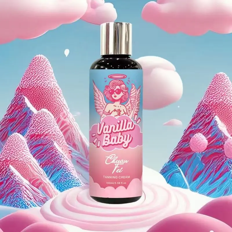 Advanced Self-Tanning Lotion with Shea Butter and Tyrosine, Moisturizing Vegan Formula Without Dha, Cruelty-Free and Multiple Fragrances for a Natural Tan, Vanilla Baby, Self Tanner Lotion