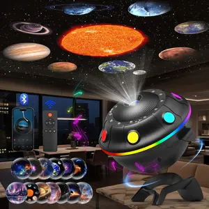UFO Galaxy Projector, 13-in-1 Star Projector Planetarium for Bedroom, Space Night Light with White Noise, Bluetooth Speaker, Timer & RGB Effects, Room Decor Gift for Kids & Adults