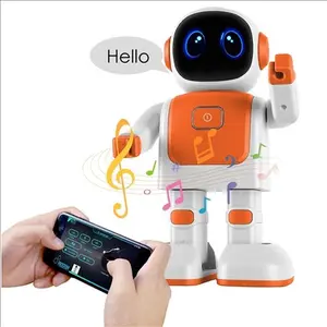 AI Dancing Robot Smart Interactive Learning Entertainment Robot for Kids Bluetooth Music Programmable Actions Voice Assistant STEM Toy Gift