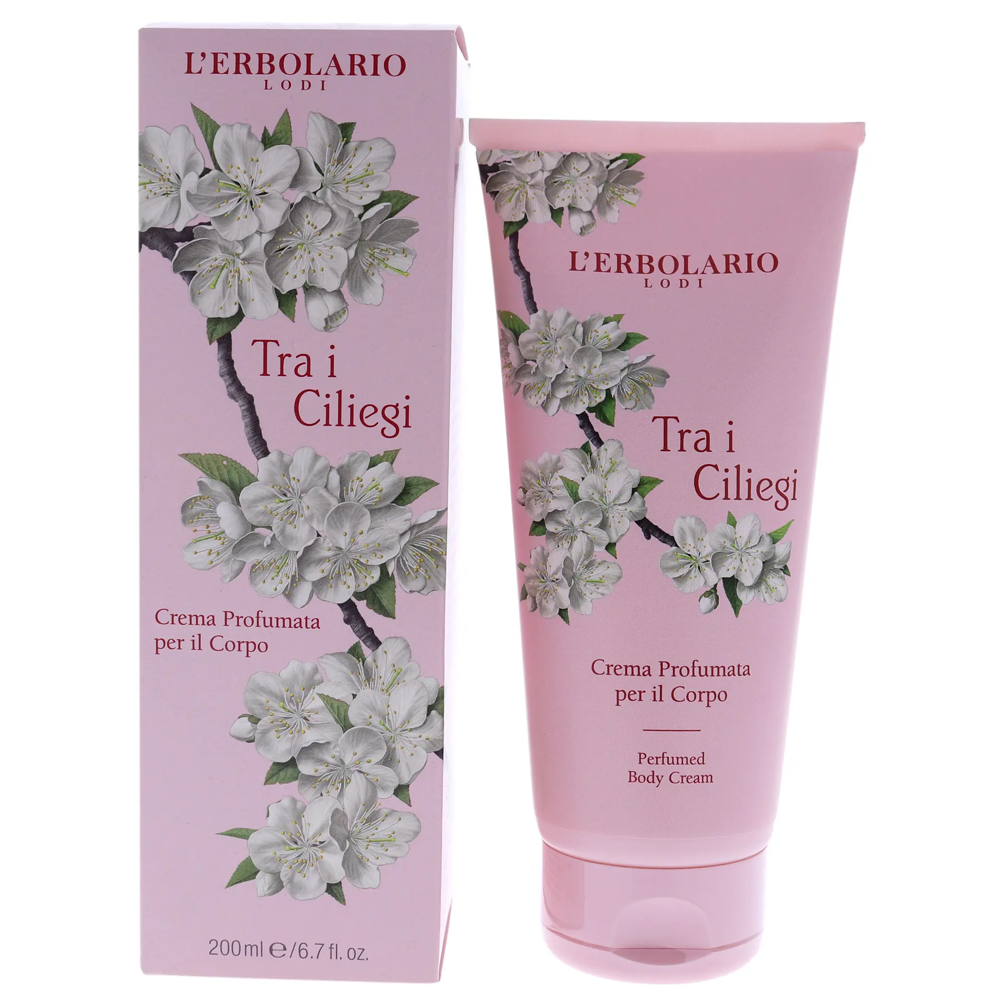 LErbolario Tra I Ciliegi Perfume Body Cream For Unisex 6.7 oz Body Cream