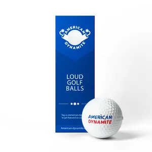 American Dynamite Loud Golf Balls - Novelty Viral Prank Gag Gift - Fun to Hit - Perfect for Casual Games or Humorous Gifts