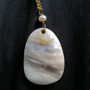 Mother of Pearl with Pearls inside necklace