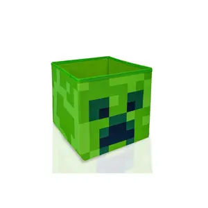 Minecraft Creeper Storage Cube Organizer | Minecraft Storage Cube | 10-Inch Bin