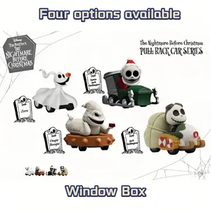 L-Disney The Nightmare Before Christmas Night-glow Zoom Hero Character Toy Cars 4 Styles Collectible Ornament for Winter Thanksgiving New Year Christmas Gift
