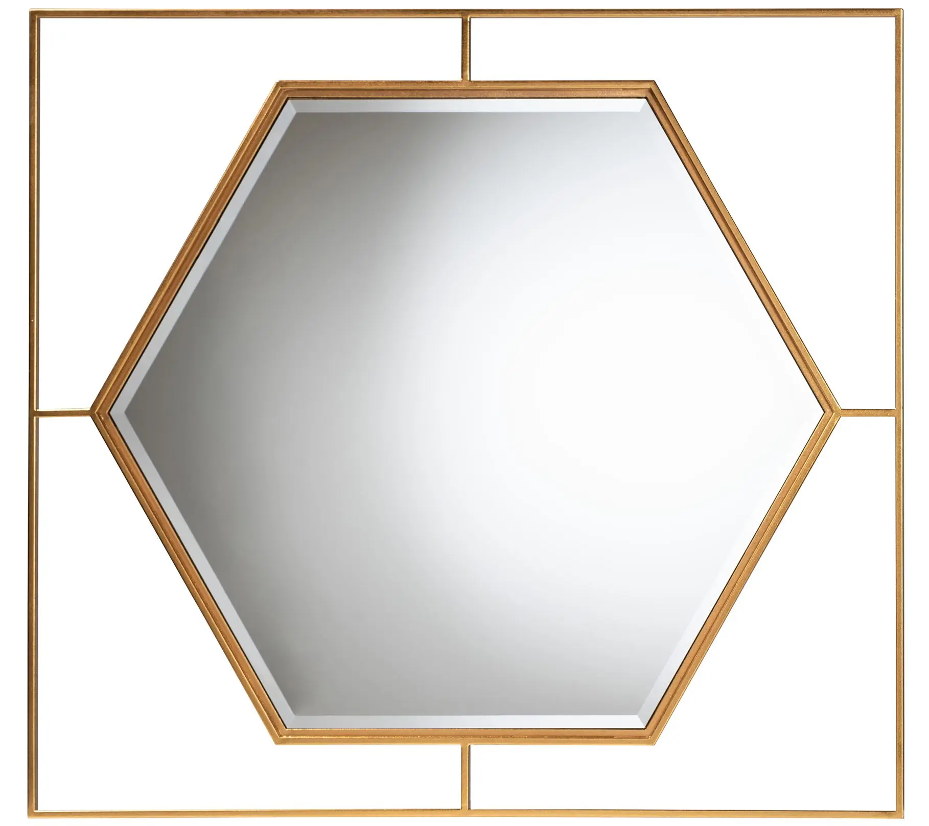 Baxton Studio Gates Antique Goldleaf Metal Accent Wall Mirror