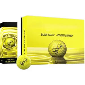 Missile Distance Golf Balls - 4-Piece Design, Surlyn Cover, High Compression Core - Lower Spin, Better Trajectory for Longer, Straighter Shots