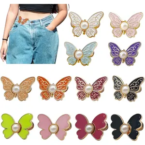 Butterfly Pant  Tightener Pants Tightener 12 count Pants  Tightener Decorative Belt Buckle with No Sewing Or Tools Required