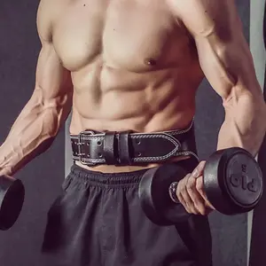 Protective Belt Fitness Men And Women Squat Deadlift Weightlifting Belt PU Leather Weightlifting Deadlift Fitness Protective Bel