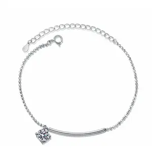 H293 Wynter Synthetic Moissanite Fashion Jewelry Bracelet for Female Adults, Artificial Gemstone Accessory