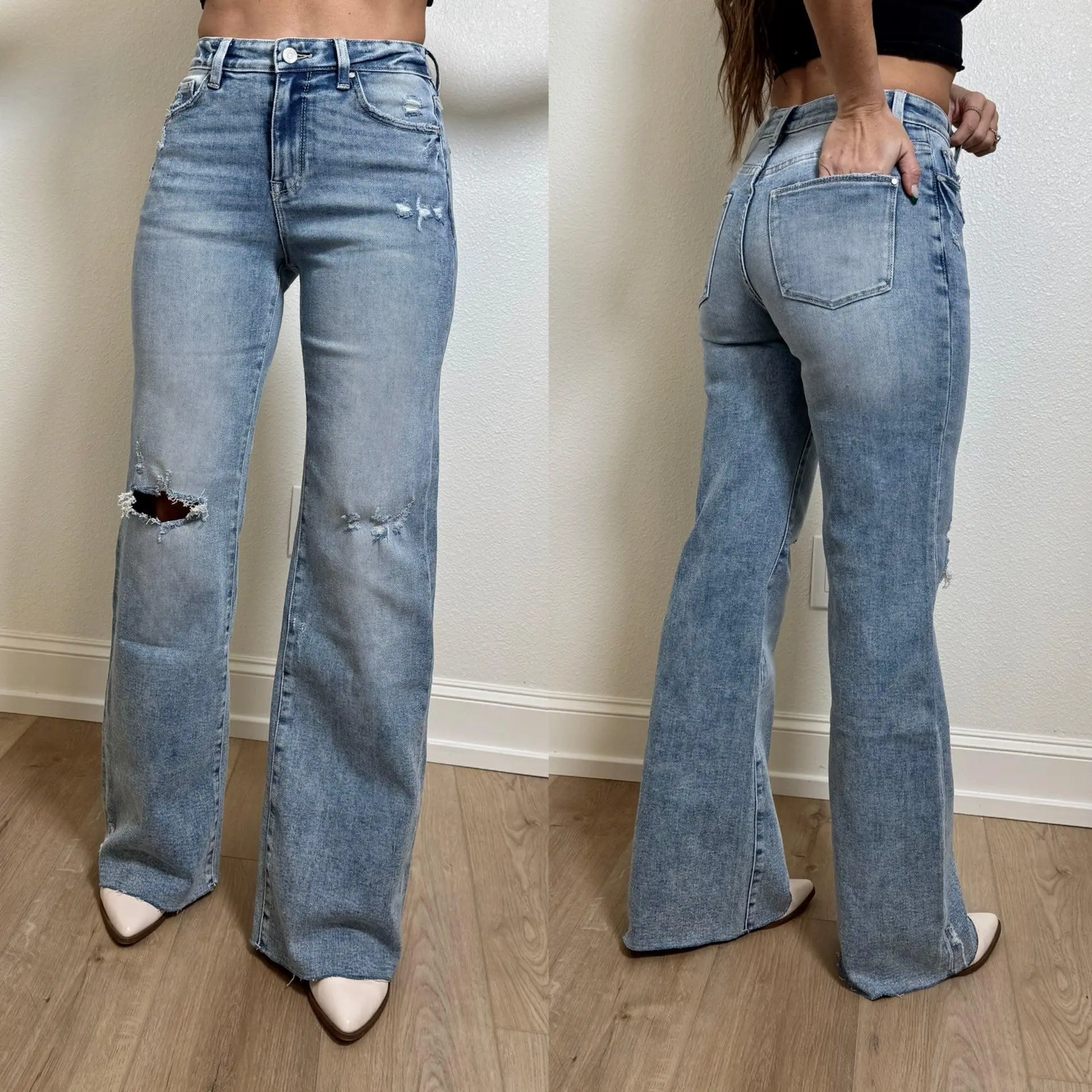 Vintage Brooke Raw Hem Flare Jeans Vintage Brooke Raw Hem Flare Jeans