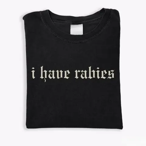Short Sleeve T-shirt I Have Rabies Funny T-shirt, Unhinged Shirts, Weird Gift for Friend  Sister, Dark Humor Tee, Party Girl Tee, Offensive Shirt