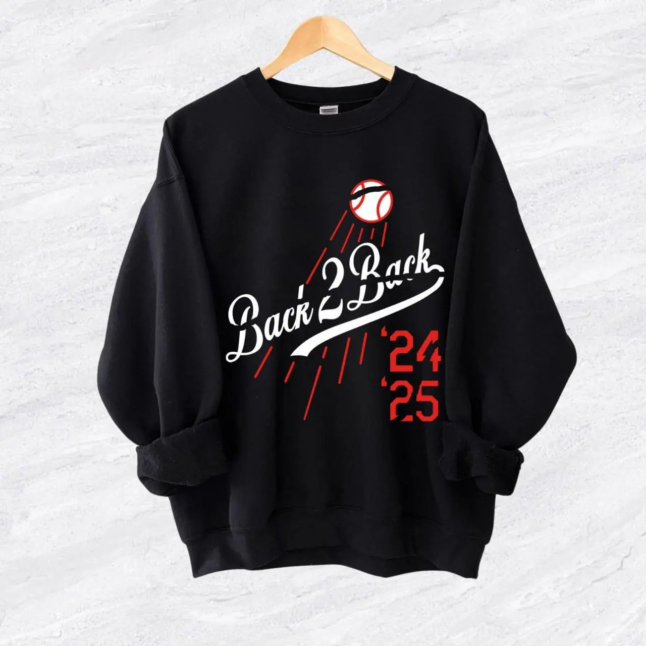 Back 2 Back Champions '24'25 Sweatshirt, Baseball Unisex Sweatshirt, LA Dodgers Champion Sports vintage