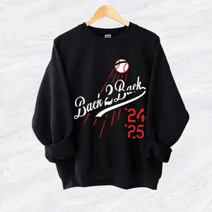 Back 2 Back Champions '24'25 Sweatshirt, Baseball Unisex Sweatshirt, LA Dodgers Champion Sports vintage