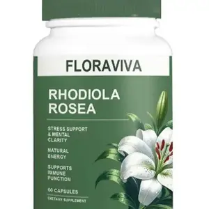 Natural Rhodiola Rosea Wellness Capsules 500mg - Natural Adaptogen Supplement for Stress Support, Mental Focus & Energy - Non-GMO (60 Capsules) Dietary Supplement, More Natural ingredient