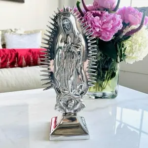 Hermoso Diseño de La Virgen de Guadalupe en Base Decorativa para Hogar y Oficina