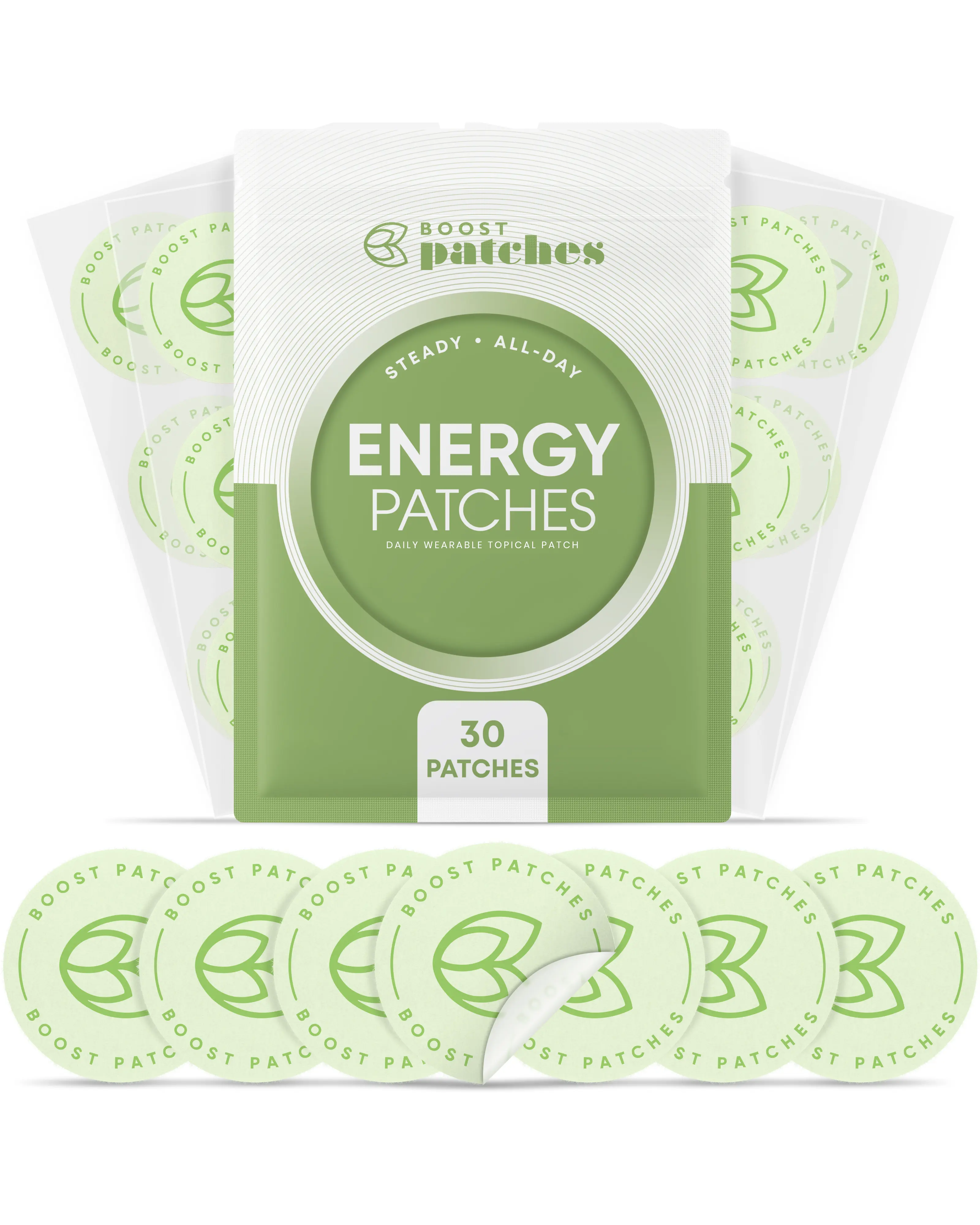 Boost Patches Energy Patches for Daily Vitality – 30 Topical Patches