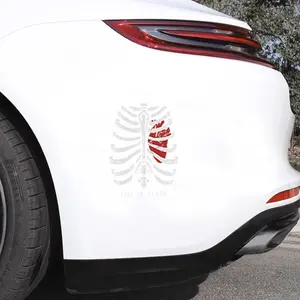 2PCS Skeletal Ribcage with Heart It is suitable for sticking on the back of cars, the surface of motorcycles, trucks, Windows, walls and glass.