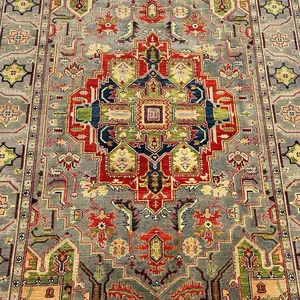 LUXURY HANDMADE AFGHAN WOOL RUG – 100% Wool | Unique Tribal Design | 6x9 ft