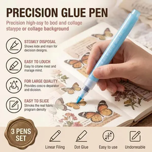 Direct Liquid Pen-type Liquid Glue Pen, Precise Glue Control, Quick-drying, High Viscosity,Office Art Craft Direct Liquid Glue Pen, Ideal Christmas