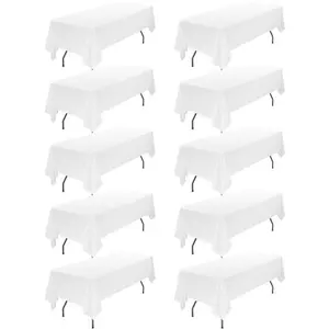 Showgeous 10-Pack Rustic Boho Rectangle Tablecloths – Perfect for Weddings, Valentine’s Day, Parties, Romantic Dinners, Baby Shower, Bridal Shower, Engagement, Birthday, and 2026 Holiday Decor