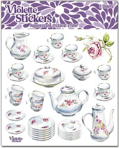 K246 Miniature Tea Set with Pink Roses