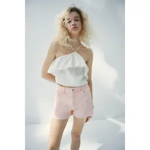 H&M Raw-edge denim shorts