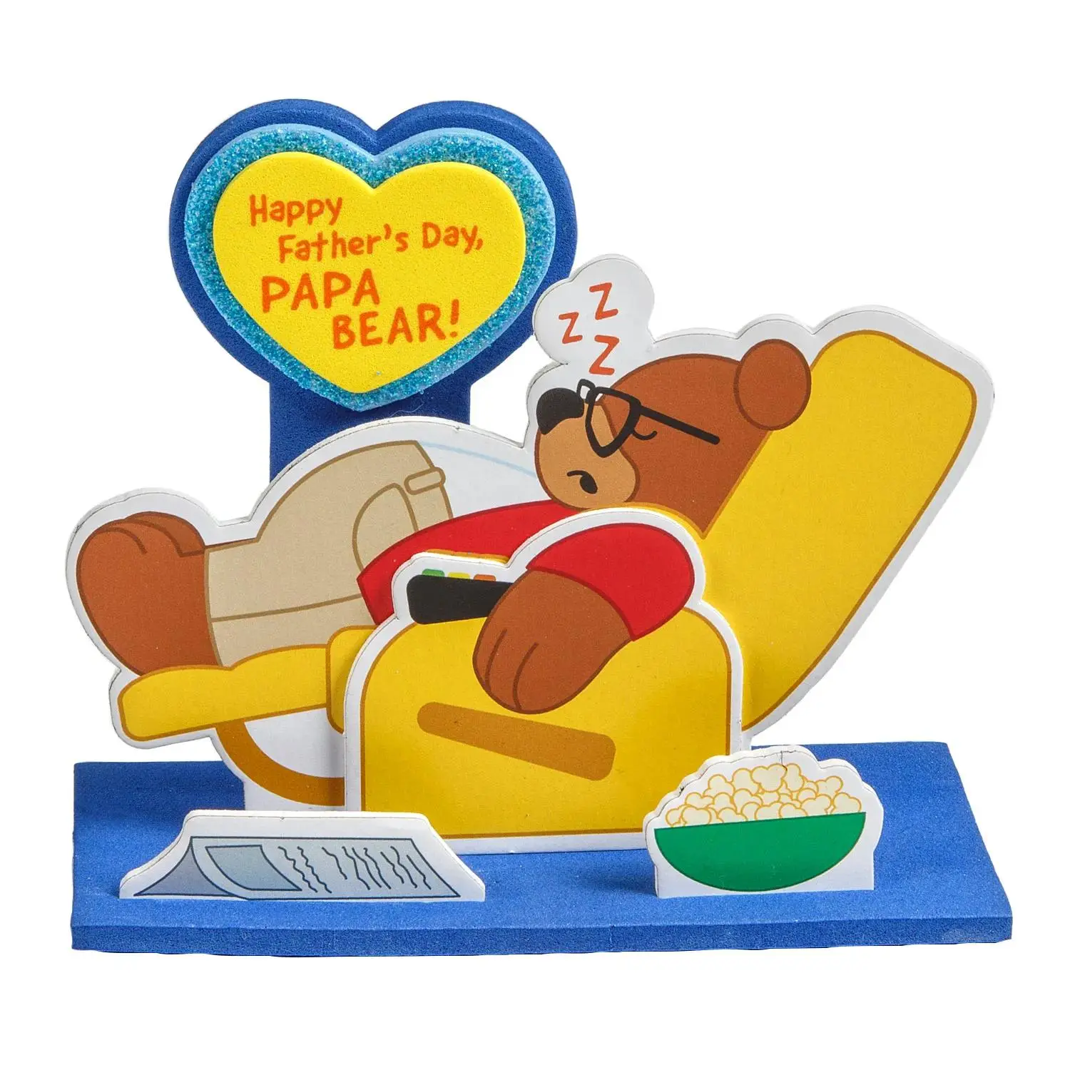 5 3/4" x 5" Happy Father’s Day Recliner Bear Craft Kits - Makes 12