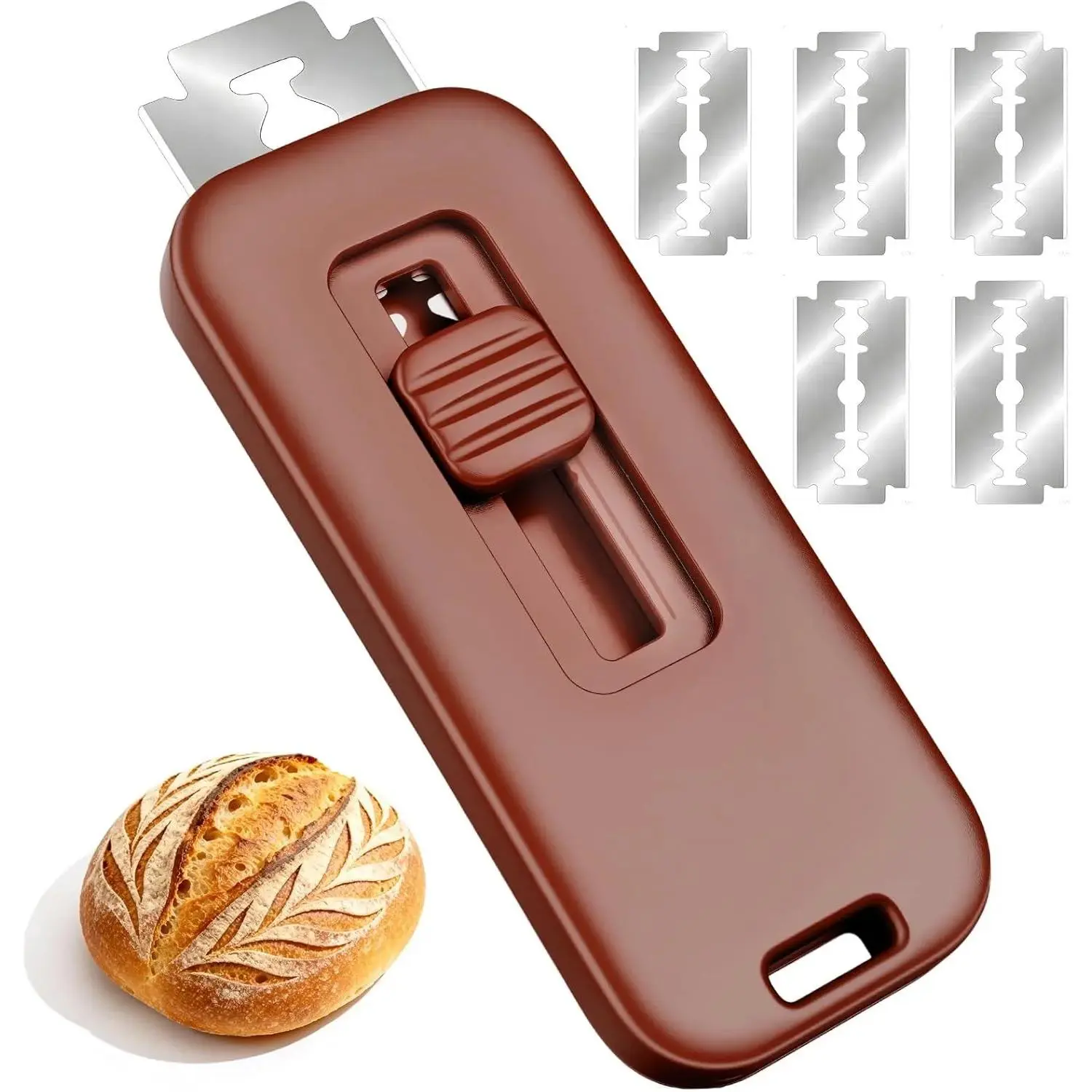 Bread Lame Professional Sourdough Scoring Tool, Upgraded Extractable & Magnetic Lame Bread Tool with 5 Sharp Blades, Dough Razor & Bread Scoring Knife for Homemade Sourdough Bread