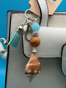Sea Breeze Tassel Shell Keychain