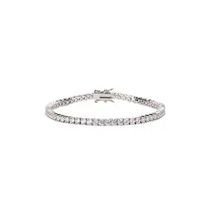 istone Timeless 14K Gold Plated Tennis Bracelet Sparkling Full Paved Cubic Zirconia Hypoallergenic Dainty Stackable Luxury Fashion Jewelry for Women Daily Party Wedding Wear