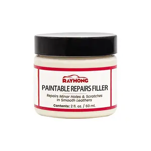 Rayhong Paintable Repairs Filler, Car Seat Scratch Repair Sofa Leather Repair Cream Citrus Cleaner with Racing Oil
