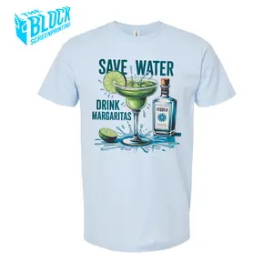Save Water Drink Margaritas The Block Funny Soft Style Tee Shirt Crewneck Classic
