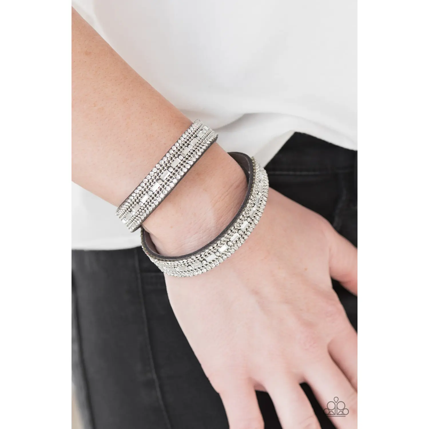 Shimmer and Sass - Silver Bracelet - Paparazzi