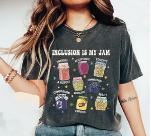 Comfort Colors Inclusion Is My Jam Shirt, Neurodiversity Shirt, Special Education Teacher Crewneck, Autism Awareness Tees