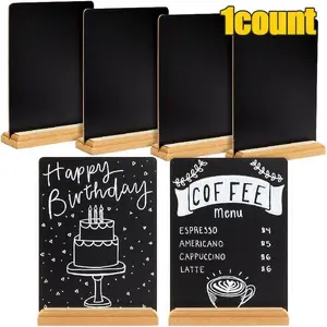 Mini Blackboard Sign with Stand, Ideal for Dining Table Decor, Restaurant Food Display, Events & Business Use, Versatile Design