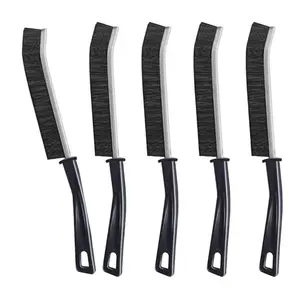 5pcs Gap Cleaning Brushes, Slim Flat Curved Brush for Narrow Gaps,Deep Crevices and Small Spaces, Durable High Elastic Material, Easy to Clean, No Residue, Kitchen & Bathroom Cleaning Tool