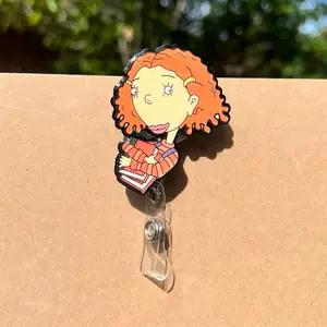 Book Girl Badge Reel/ID Badge Reel/ Office Accessories/ School Accessories nurse