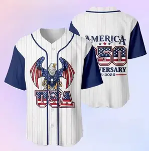 America 250th Anniversary Baseball Jersey, USA Shirt, 1776-2026 Patriotic Eagle Jerseyvv