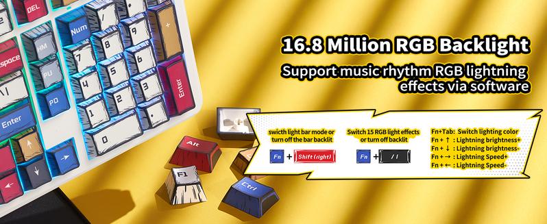 Aula F99PRO/F99/F75/F106PRO Wireless Gaming Keyboard with 8000mAh Battery, Hot Swappable Creamy Keyboard, 2.4GHz/Type-C/BT5.0 ( Graywood & Vector switches & Reaper Switch&Blaze Switch)