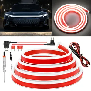Nilight LED Hood Light Strip, 70Inch Flexible Car Hood Light Waterproof Dynamic Startup Daytime Running Light for Cars, SUVs, Trucks, White