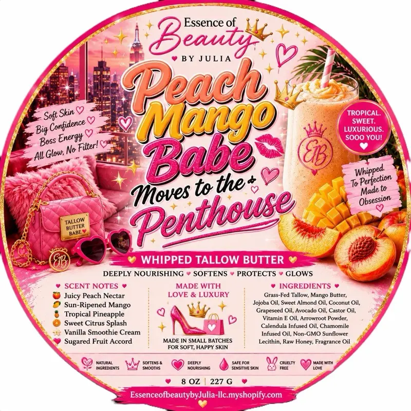 Peach Mango Babe Moves To The Penthouse Whipped Tallow Butter
