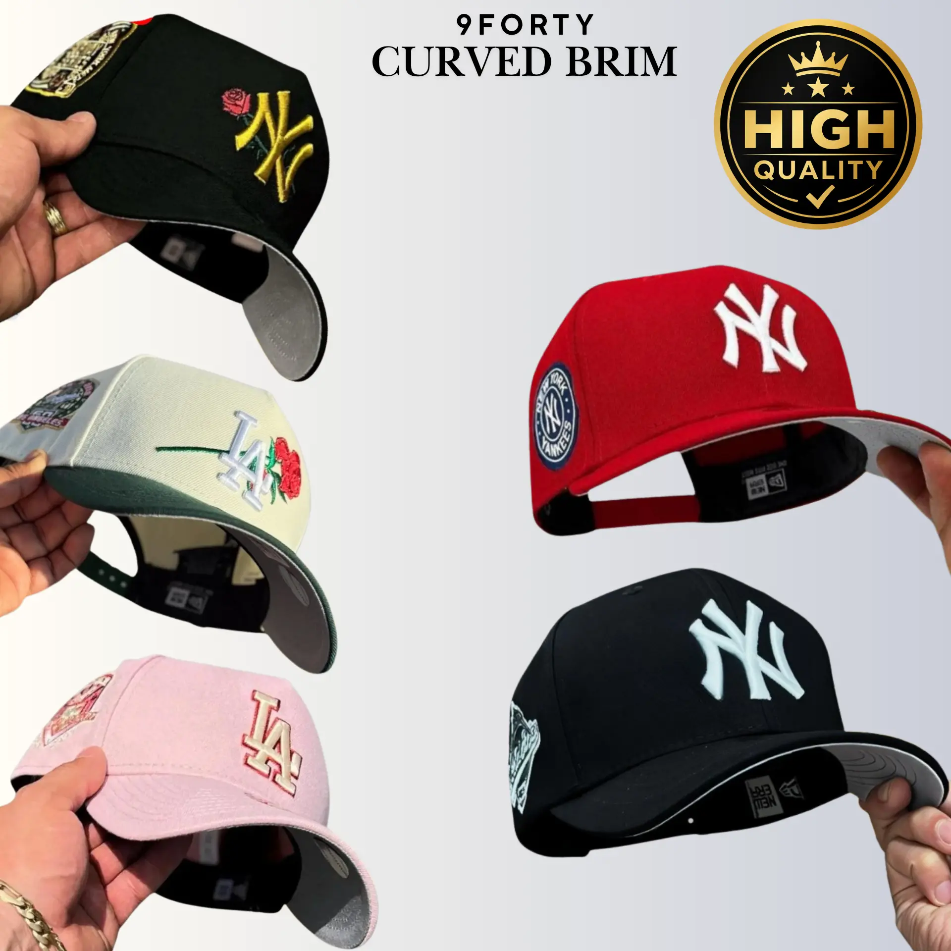 New Era Los Angeles Dodgers New York Yankees League Essential Snapback – 9FORTY Adjustable 59FIFTY Fitted Baseball Hat, Curved Brim, Embroidered Team Logo, Gorras Unisex for Men Women, Streetwear Urban Fashion, Collector Favorite, Premium Fan Gear