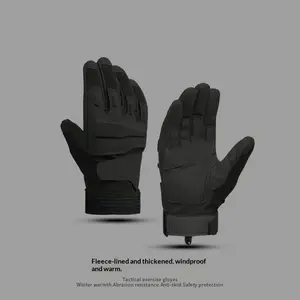 Winter cycling gloves for men, outdoor mountaineering and cycling, non-slip, wear-resistant, motorcycle, autumn and winter, warm, cold-proof, tactical gloves