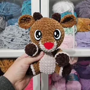 Crochet RainDeer with Felt eyes.