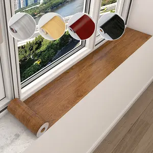 Vinyl Window Sill Panel Border Sticker, Wood Grain Decorative Cover, Strong Adhesive,Removable,Suitable for Furniture, Cabinets, and Threshold,Countertop Wrap